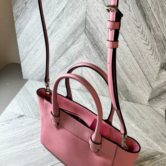 Kate Spade New York Womens Pink Melanie Textured PVC Crossbody Satchel Bag $359 - Picture 11 of 11